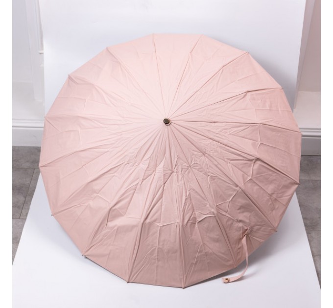 Парасоля механічна складна 99 см з квітковим принтом, рожевий