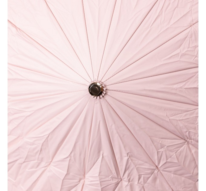 Парасоля механічна складна 99 см з квітковим принтом, рожевий