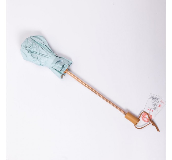 Парасоля механічна складна 99 см з квітковим принтом, блакитний