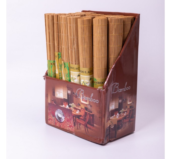 Набір сервірувальних килимків 24 шт бамбукових 45*30 см