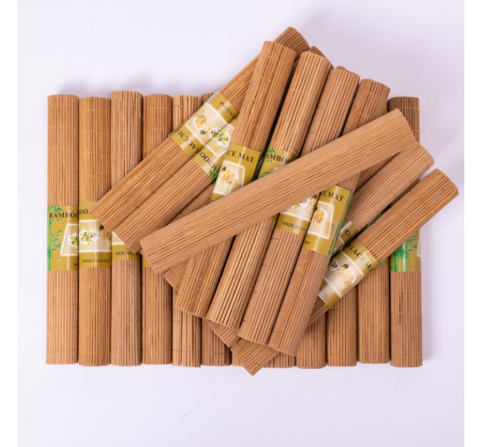 Набір сервірувальних килимків 24 шт бамбукових 45*30 см