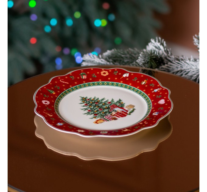 Тарілка десертна Christmas порцелянова 21 см