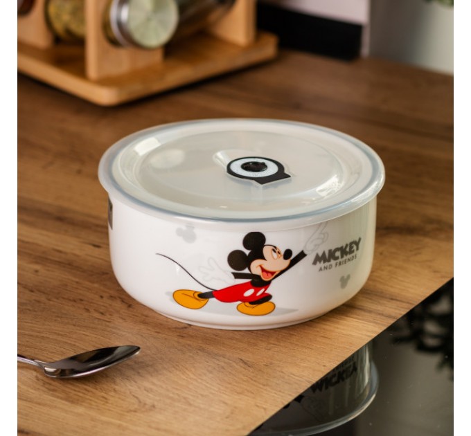Дитяча миска для лапші Mickey порцелянова 850 мл, білий