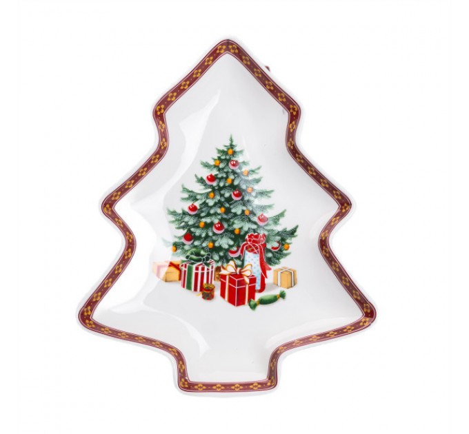 Блюдо сервірувальне Christmas фігурне 25,5*21 см