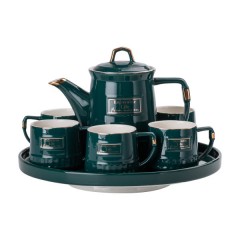 Чайний сервіз Enjoyable Life на 6 персон 8 предметів, зелений