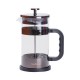 Френч-прес чайник скляний Haus Roland 1 літр із фільтром, чорний