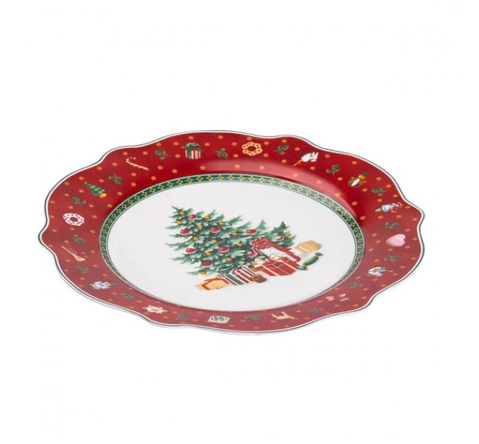 Тарілка сервірувальна Christmas порцелянова 26,5 см