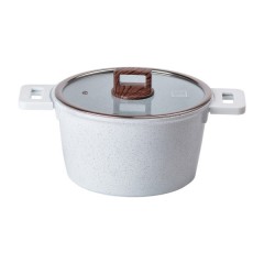 Каструля алюмінієва MGC із гранітним покриттям 5,3 л, білий