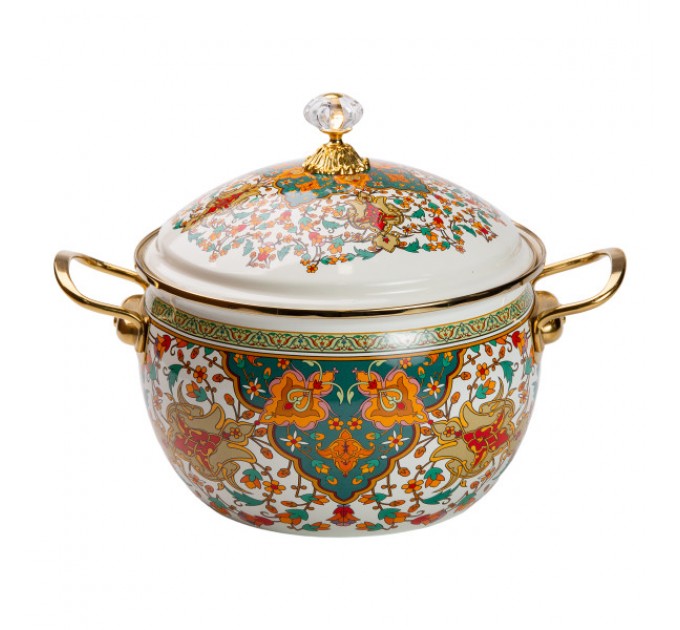 Кастрюля эмалированная 5 л в восточном стиле