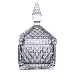 Цукерниця з кришкою з кришталевого скла у східному стилі