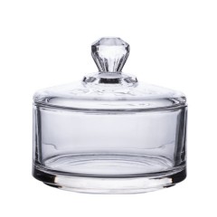Цукерниця з кришкою із товстого скла