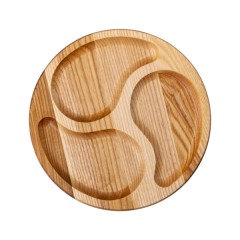 Менажниця дерев'яна 3 секції 25 см, ясен