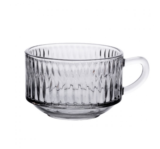 Набір чашок скляних 6 штук по 270 мл, strips