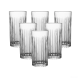 Набір склянок Living Home високих ребристих 6 штук по 360 мл, прозорий