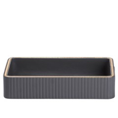 Серветниця з еко-шкіри для дому, сірий