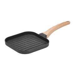 Сковорода-гриль з антипригарним покриттям 18,3*18,1*2 см, сірий Сковорода-гриль з антипригарним покриттям 18,3*18,1*2 см, сірий