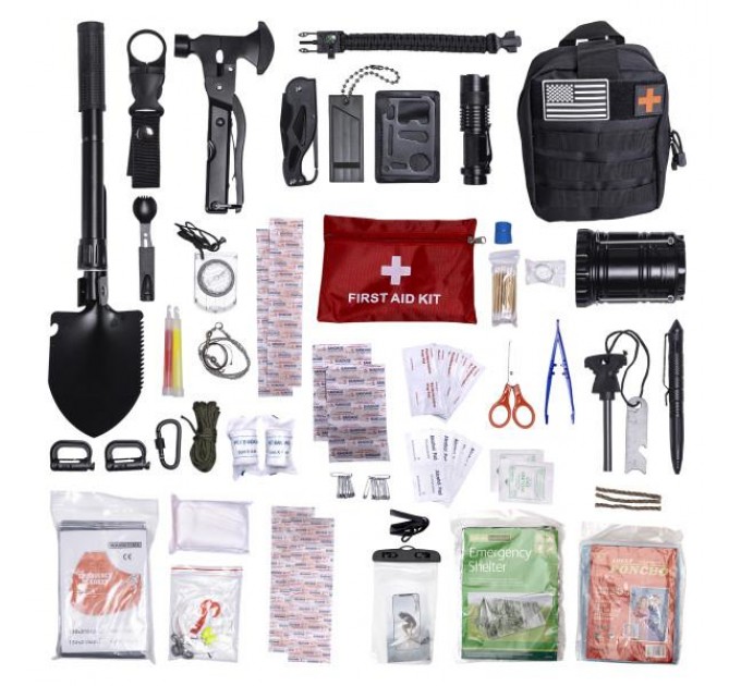 Туристичний набір для виживання 27 в 1 з підсумком