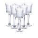 Набір келихів для вина 6 штук по 295 мл на ніжці під кришталь, прозорий