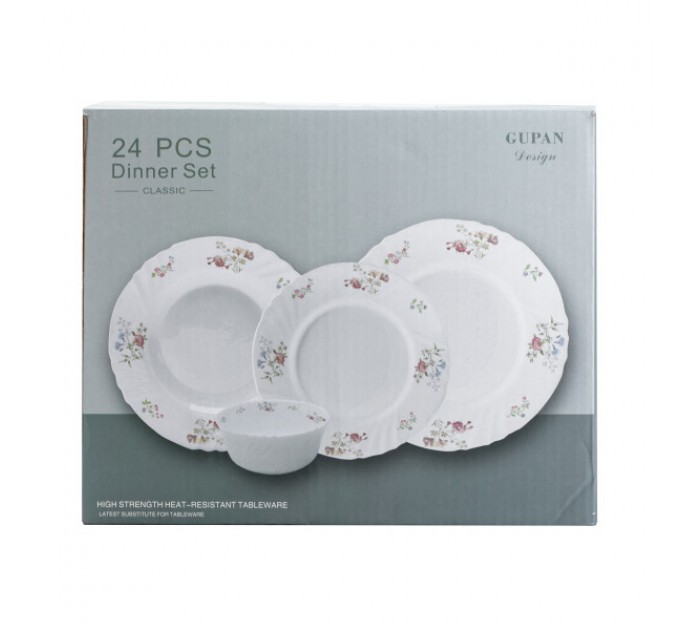 Столовий сервіз на 6 персон порцеляновий Chamomile