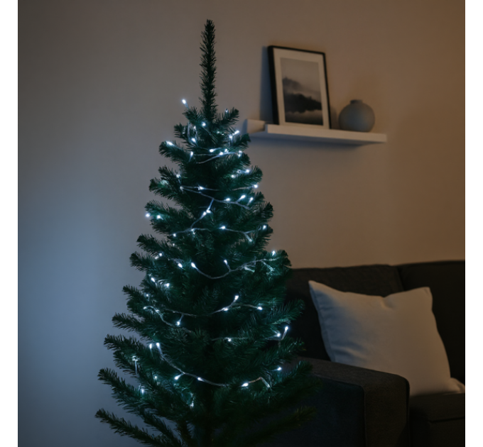 Гірлянда Нитка 120 LED 10 м прозора, білий