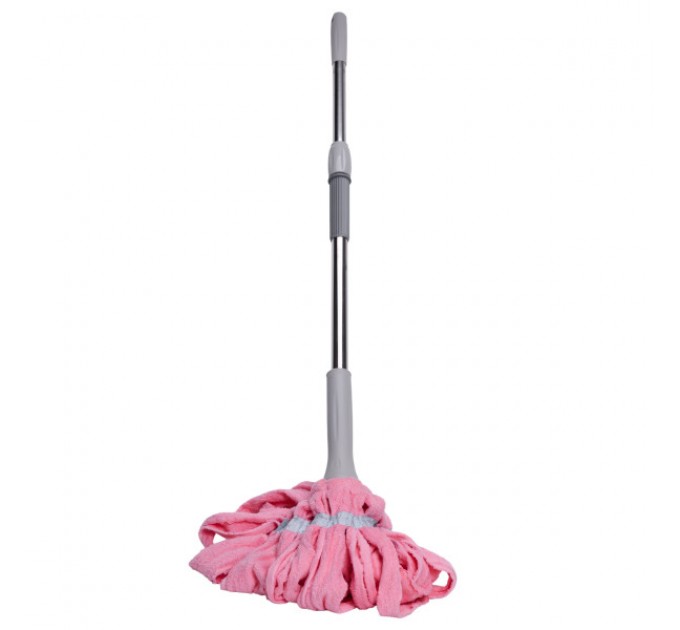 Швабра-моп мотузкова для миття підлоги 134 см, рожевий Швабра-моп мотузкова для миття підлоги 134 см, рожевий