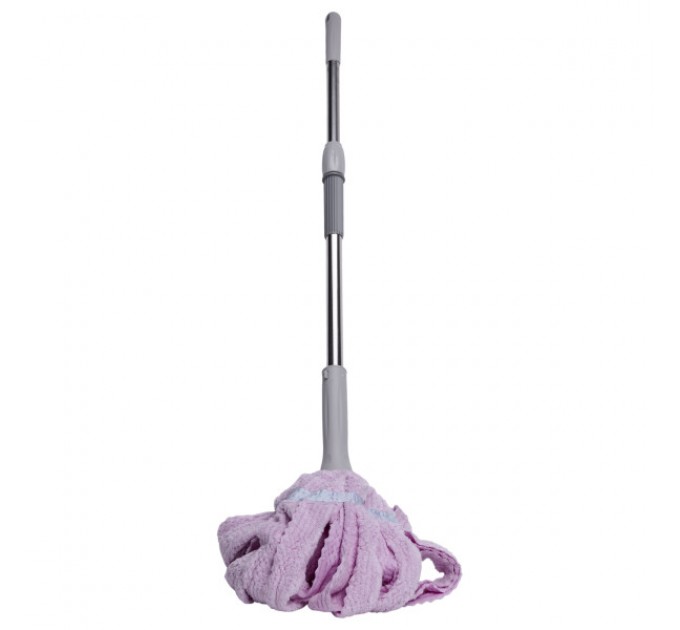 Швабра-моп мотузкова для миття підлоги 134 см, фіолетовий