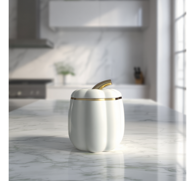 Банка для зберігання "Гарбуз" порцелянова 3.8 л з кришкою