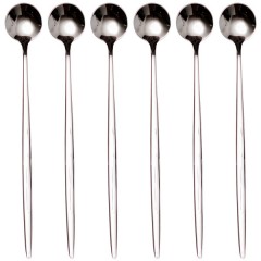 Набір ложок для лате SHINY 6 штук з нержавіючої сталі