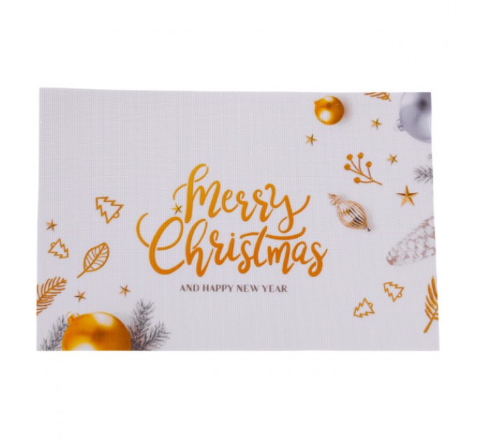 Килимок для сервірування столу Merry Christmas and Happy New Year 45*30 см