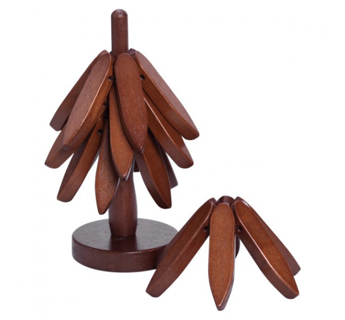 Набір підставок для посуду "Дерево" бамбук 19 см, коричневий