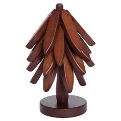 Набір підставок для посуду "Дерево" бамбук 19 см, коричневий Набір підставок для посуду "Дерево" бамбук 19 см, коричневий