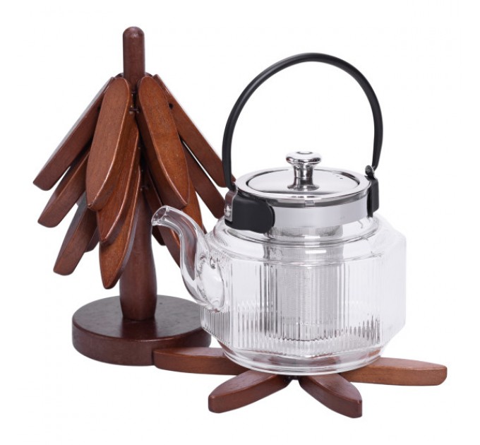 Набір підставок для посуду "Дерево" бамбук 19 см, коричневий