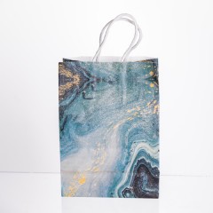 Подарунковий пакет крафтовий 12 штук в упаковці 15*8*21 см, зелений