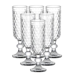 Набір келихів для шампанського 6 штук по 160 мл із кришталевого скла, прозорий Набір келихів для шампанського 6 штук по 160 мл із кришталевого скла, прозорий