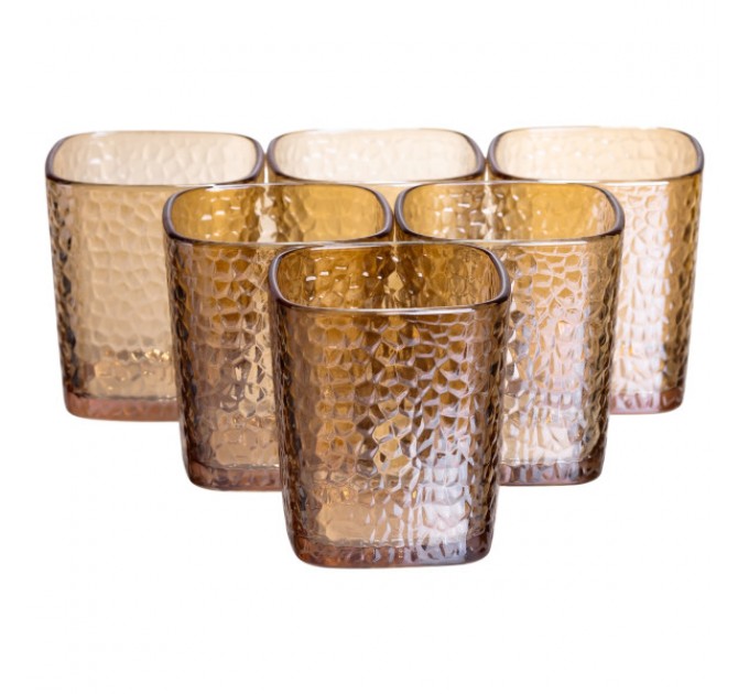 Набір глечик зі склянками 1,8/0,2 л фактурний, коричневий