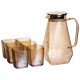 Набір глечик зі склянками 1,8/0,2 л фактурний, коричневий