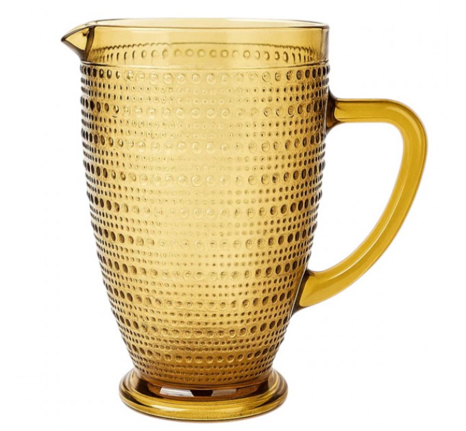 Глечик для напоїв 1,2 л з товстого скла, золото