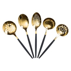 Набор кухонных принадлежностей из нержавеющей стали 12 предметов, черный