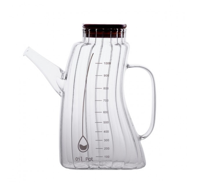 Глечик для олії та оцту з боросилікатного скла 1 л