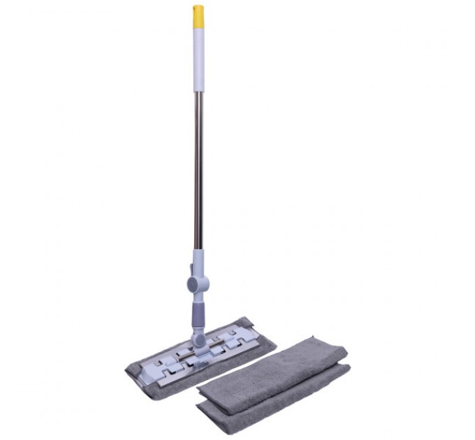 Швабра для підлоги зі змінними серветками 130 см, жовтий