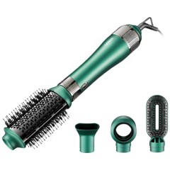 Фен-щітка для волосся 4 в 1 VGR V-493 з холодним обдувом та 4 насадки, зелений