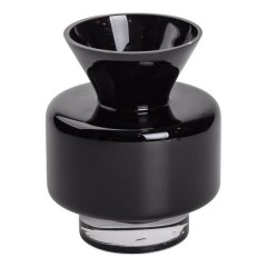 Ваза декоративна скляна в стилі Хайтек 17.5 см, чорний