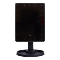 Косметичне дзеркало з LED-підсвіткою 22 світлодіоди, чорний