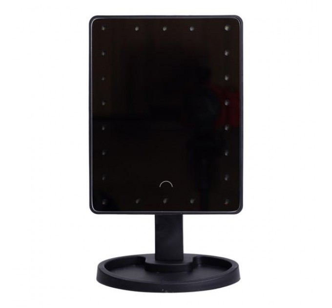 Косметичне дзеркало з LED-підсвіткою 22 світлодіоди, чорний