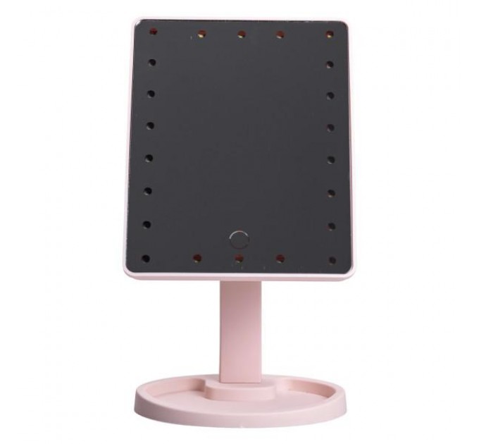 Косметичне дзеркало з LED-підсвіткою 22 світлодіоди, рожевий