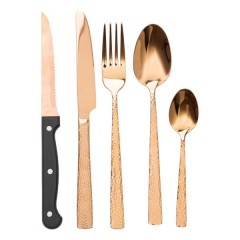 Набір столових приборів із нержавіючої сталі на 6 персон з органайзером, бронза