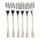 Набор столовых вилок из нержавеющей стали 6 штук серебро с золотом.