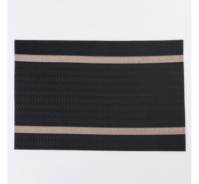 Коврик для сервировки стола Western 45*30 см черный Коврик для сервировки стола Western 45*30 см черный