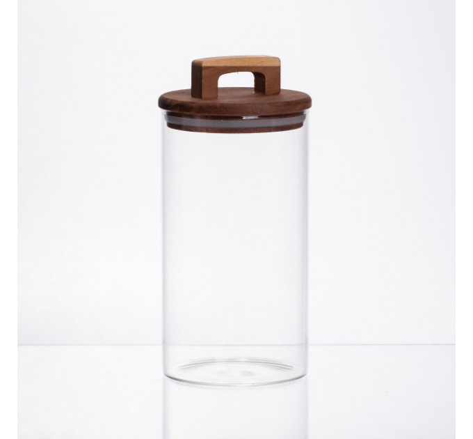 Банка для сипучих продуктів з бамбуковою кришкою 1.2 л
