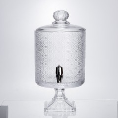 Лимонадниця скляна на ніжці на 4.5 л з краном